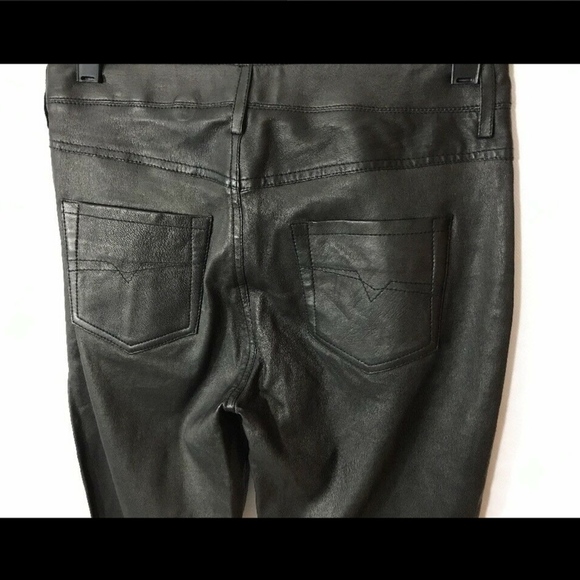 NWT $798 Diesel Women's 'L-Rimmon' Genuine Leather Pants Black‎ [SZ 25 ] - Picture 6 of 8